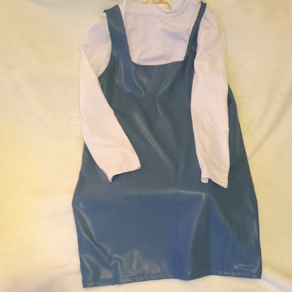 Say What? Blue and White Kids Casual Dress